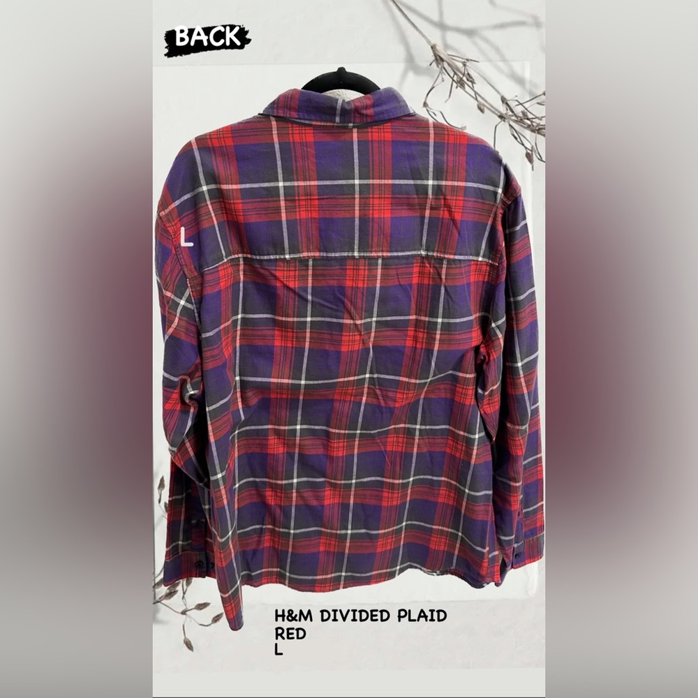 H&M DIVIDED PLAID Large - Picture 2 of 2